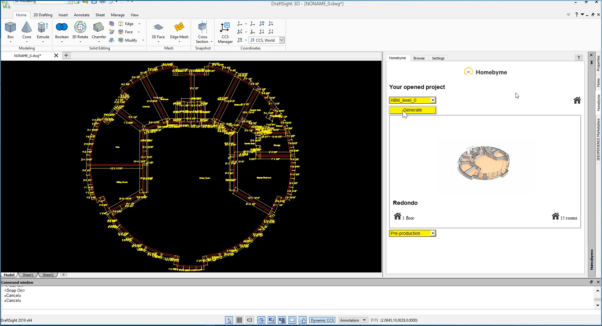 
              DraftSight/HomeByMe Integration
      